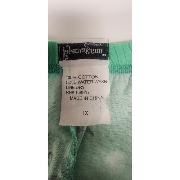 PajamaGram CO. Christmas 2PC Pajama Set Multicolor Green Size 1X - Picture 7 of 8